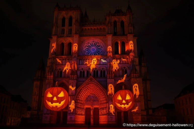 Cathédrale illuminée : plongez dans l’ambiance d’Halloween à Amiens