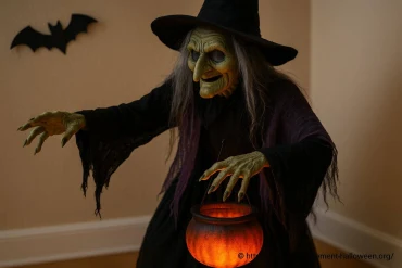 Sorcière d'Halloween qui bouge : comment créer une décoration animée facilement