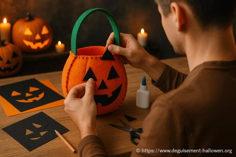 Bricolage Halloween sac bonbon : comment fabriquer son panier facilement
