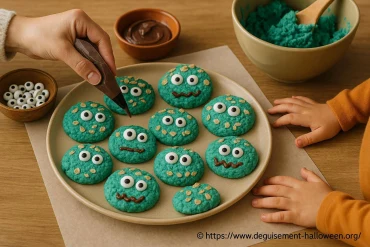 Recette de biscuits monstrueux à faire avec les enfants pour halloween