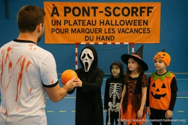 À Pont-Scorff, un plateau handball sur le thème d'halloween pour les vacances