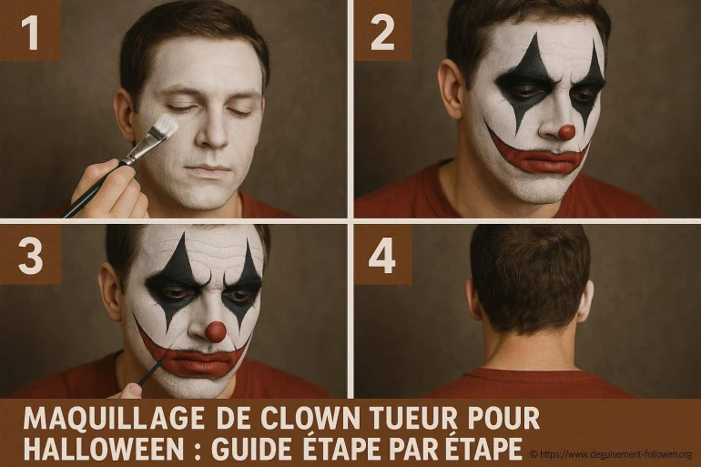 Maquillage de clown tueur pour Halloween : guide étape par étape pour un look terrifiant