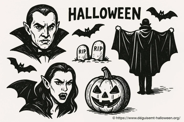 Dessins de vampires pour Halloween à imprimer facilement
