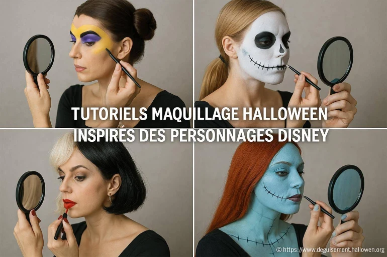 Tutoriels maquillage halloween inspirés des personnages disney : idées faciles et originales