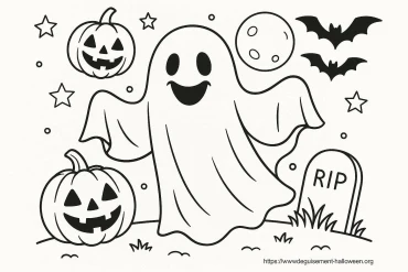 Coloriage halloween fantôme : modèles gratuits à imprimer facilement