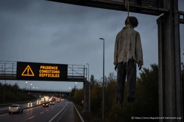Un corps retrouvé pendu sur une autoroute : ils croyaient à une décoration d’halloween