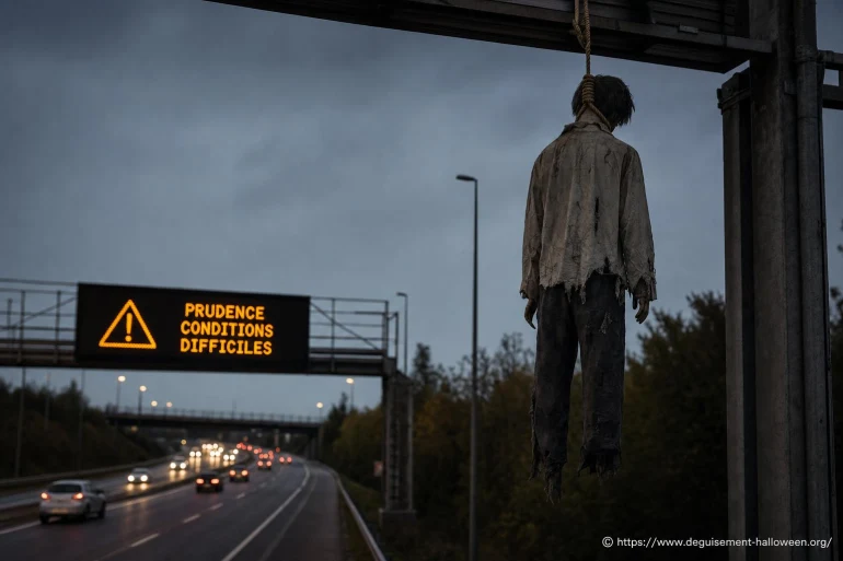 Un corps retrouvé pendu sur une autoroute : ils croyaient à une décoration d’halloween