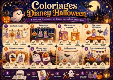 Coloriages Disney Halloween : 8 idées pour transformer les dessins imprimés en décorations