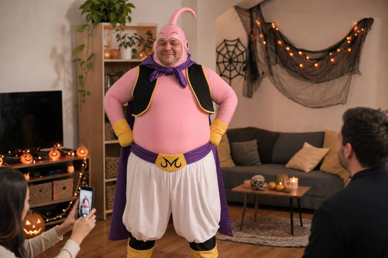 Homme en costume Majin Buu Halloween