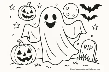 Coloriage halloween fantôme : modèles gratuits à imprimer facilement