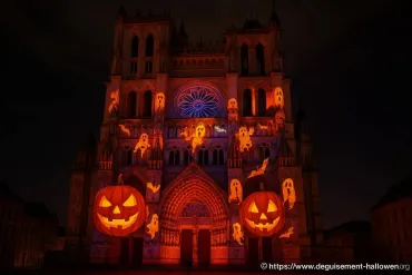 Cathédrale illuminée : plongez dans l'ambiance d'Halloween à Amiens