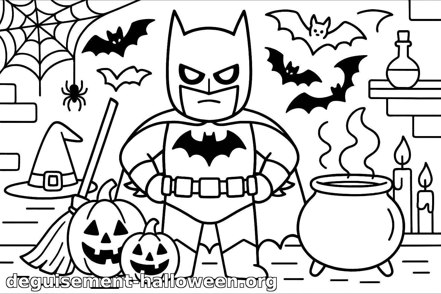 Coloriage de Batman en Halloween