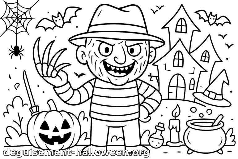 Coloriage de monstre d'Halloween