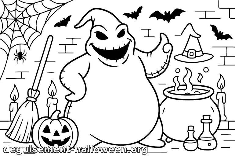 Coloriage de monstre d'Halloween