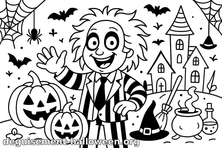 Coloriage de personnage d'Halloween