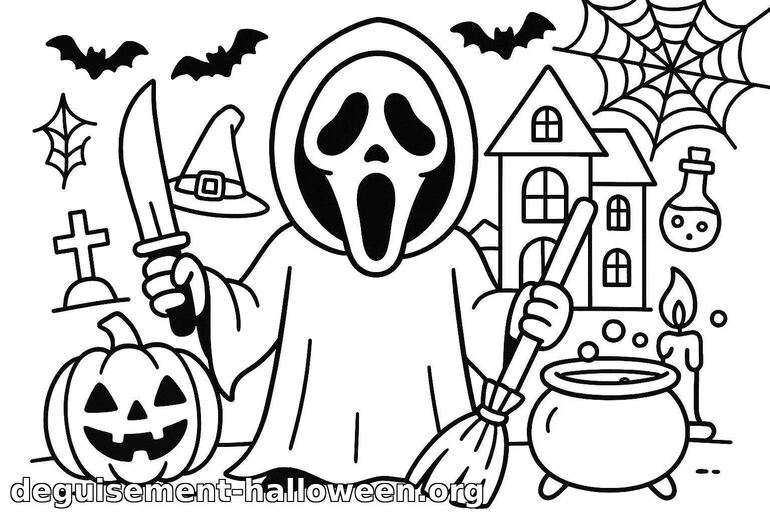Coloriage Halloween Scream à imprimer