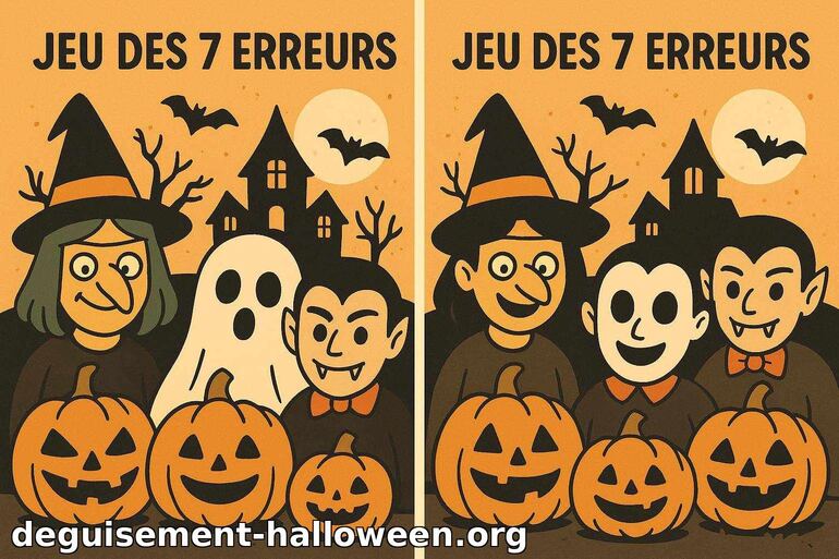 Jeu des 7 erreurs d'Halloween