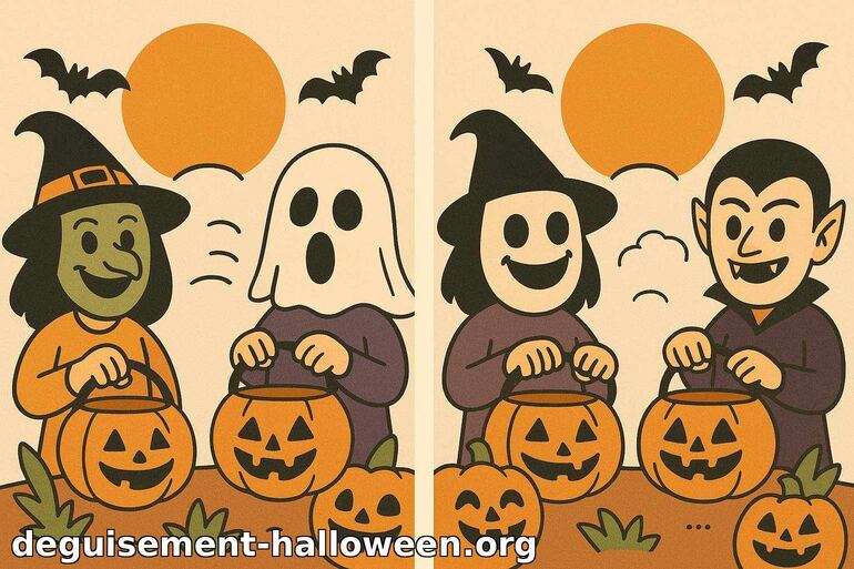 Jeu des différences Halloween pour enfants