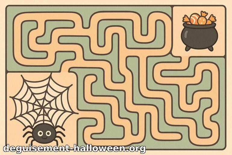 Labyrinthe d'Halloween pour enfants