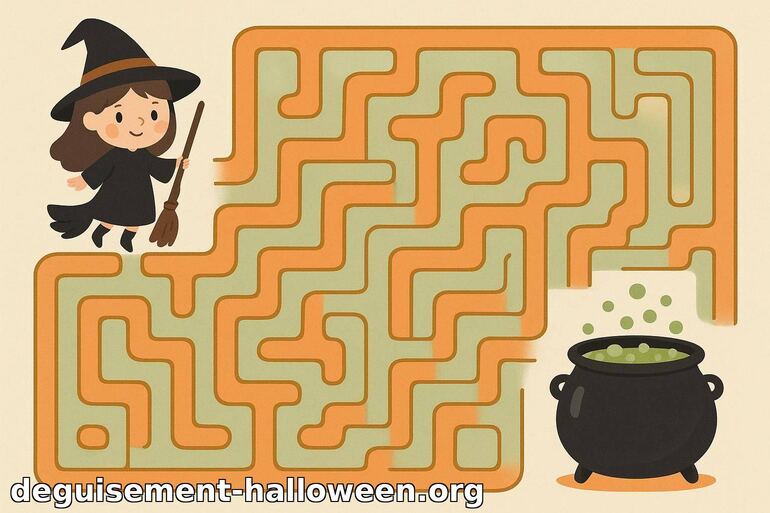 Labyrinthe de sorcière pour Halloween