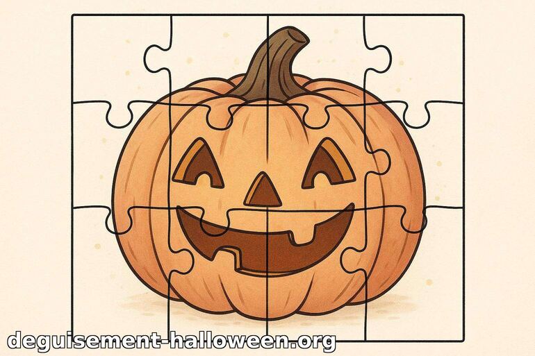 Puzzle de citrouille d'Halloween