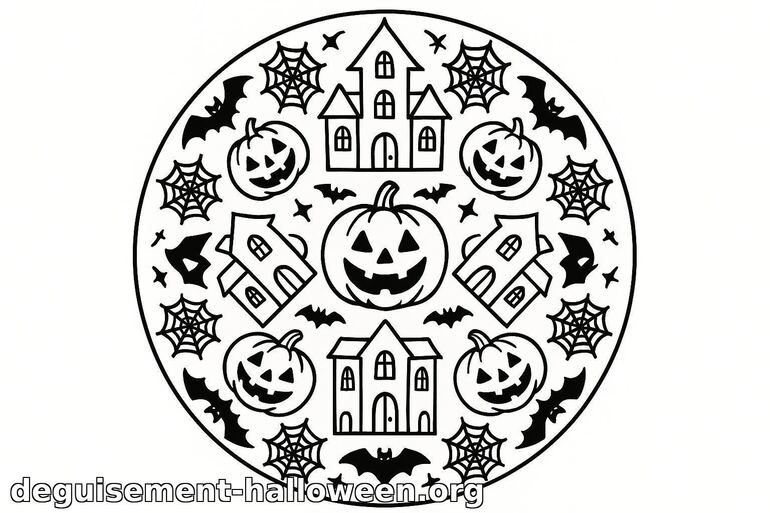 Coloriage Mandala Halloween