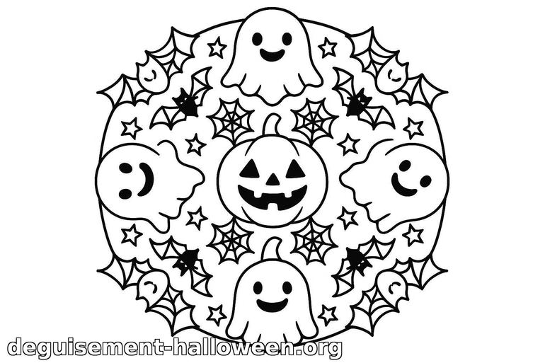 Coloriage Mandala Halloween