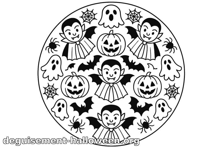 Coloriage Mandala Halloween