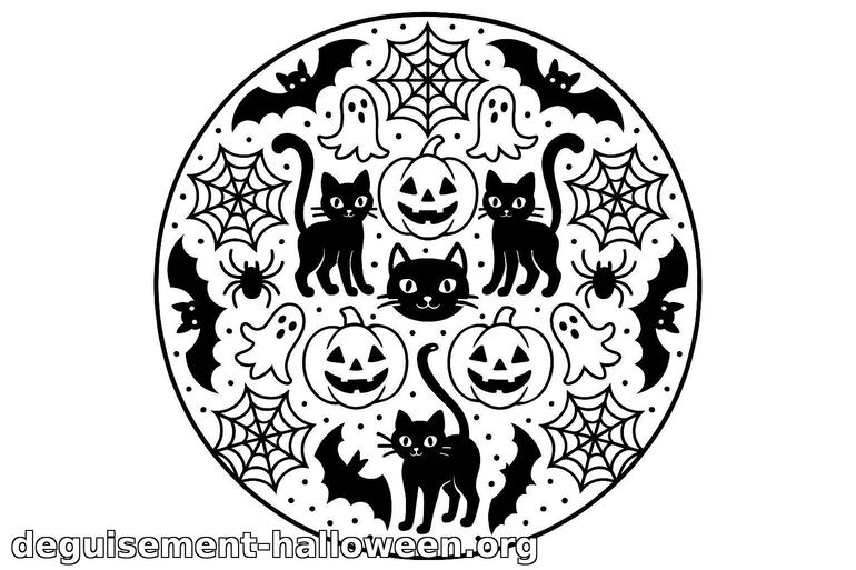 Coloriage Mandala Halloween