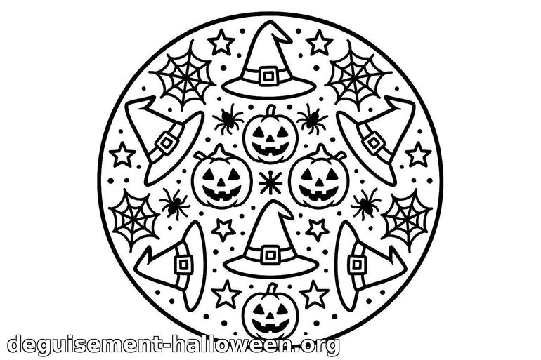 Coloriage Mandala Halloween