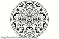 Coloriage de Mandalas Halloween