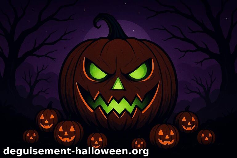 Illustration de citrouille d'Halloween effrayante