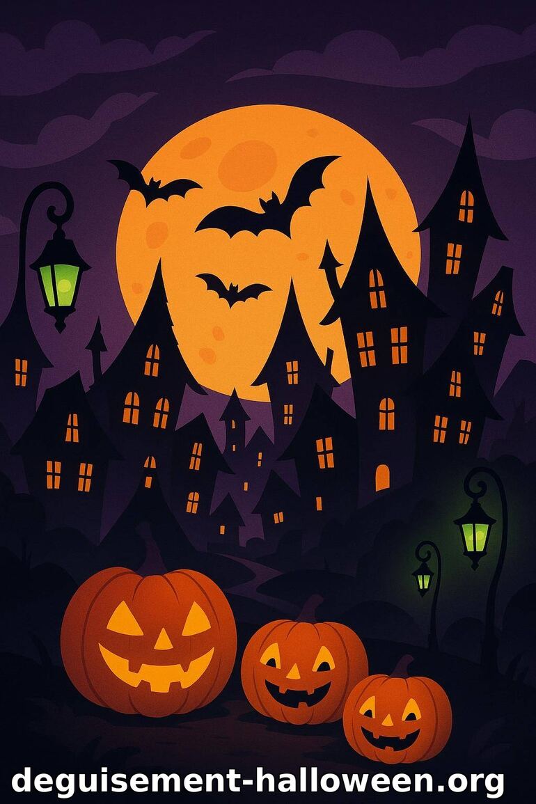Illustration de nuit d'Halloween effrayante