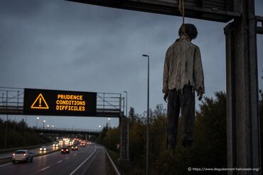 Un corps retrouvé pendu sur une autoroute : ils croyaient à une décoration d’halloween