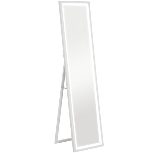 HOMCOM Grand Miroir Pleine Longueur 40x160cm Éclairage LED 3
