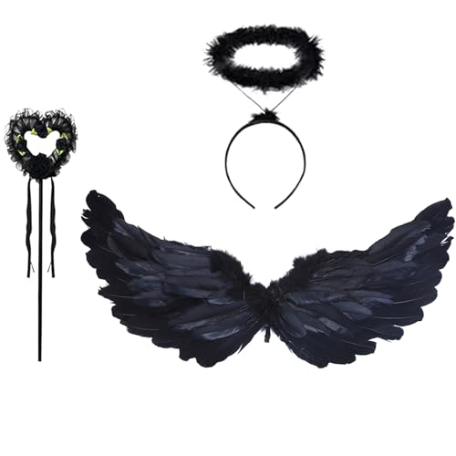 RONGZUBAT Costume Ange Set Ailes dange Adulte Ange Diable Co