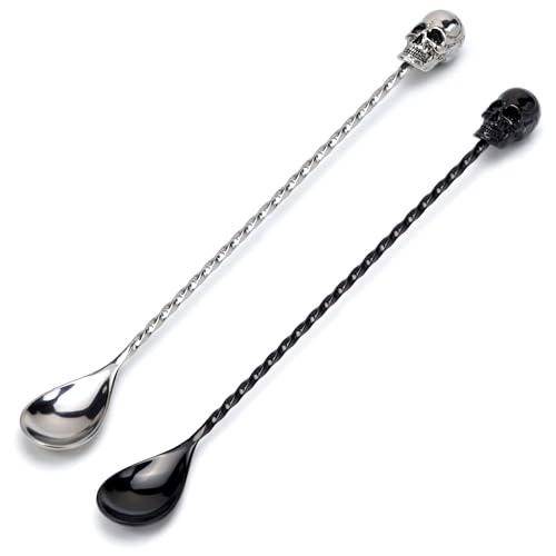 Homestia Lot de 2 cuillères de bar en acier inoxydable de 30