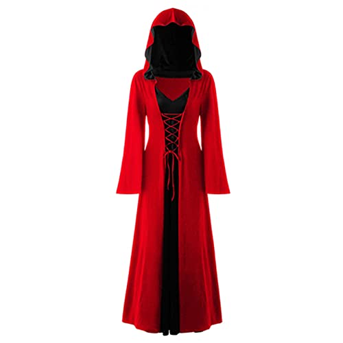 CNVAUIE Robe de sorcière, vintage, pour Halloween, pour femm