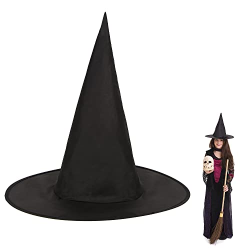 VEYLIN Lot de 2 chapeaux de sorcière noirs pour Halloween