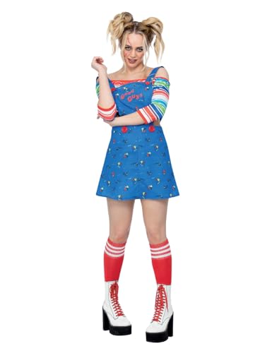 Smiffys Déguisement de Chucky, Mini robe chasuble et haut Ha