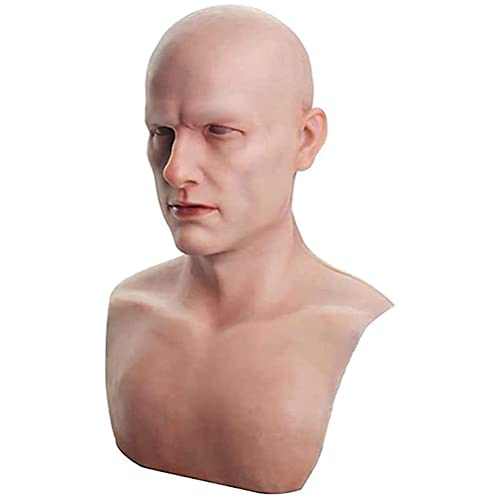 Oytrui Masque Vieux Masque en Latex Humain Réaliste Plein Ha