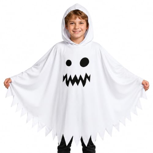 YFAHEB Deguisement Fantome Enfant, Costume Halloween Enfant 
