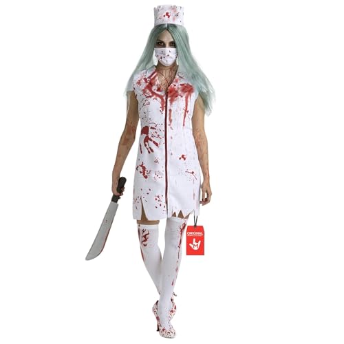 Morph Costume Infirmière Sanglante, Déguisement Zombie Hallo