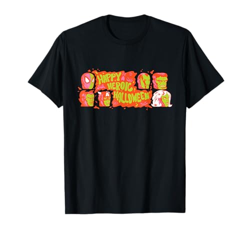 Marvel Super Heroes Happy Heroic Halloween Trick Or Treat T-