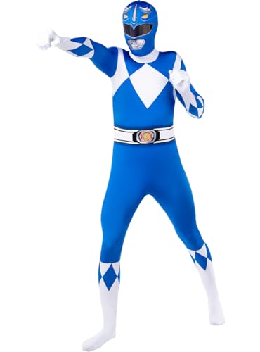 Funidelia Déguisement Power Ranger Bleu seconde peau pour fe