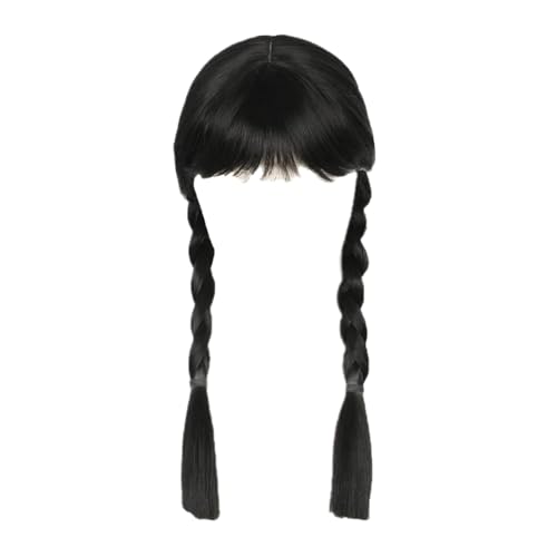 Perruque Mercredi Addams, Perruque Mercredi Perruque pour Fi