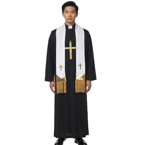 FAD-4U Costume de prêtre pour homme - Costume dexorciste pou