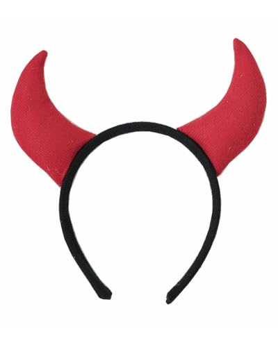 Serre-tête cornes diable rouge