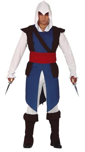 FIESTAS GUIRCA, S.L. Déguisement Assassin Mercenaire Bleu po