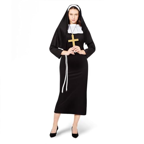 Costume de Religieuse de Carnaval,Deguisement Bonne Soeur po